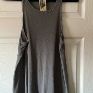 Free people grey ribbed tank top